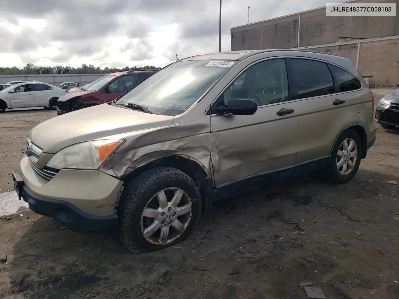 2007 Honda Cr-V Ex VIN: JHLRE48577C058103 Lot: 71531444