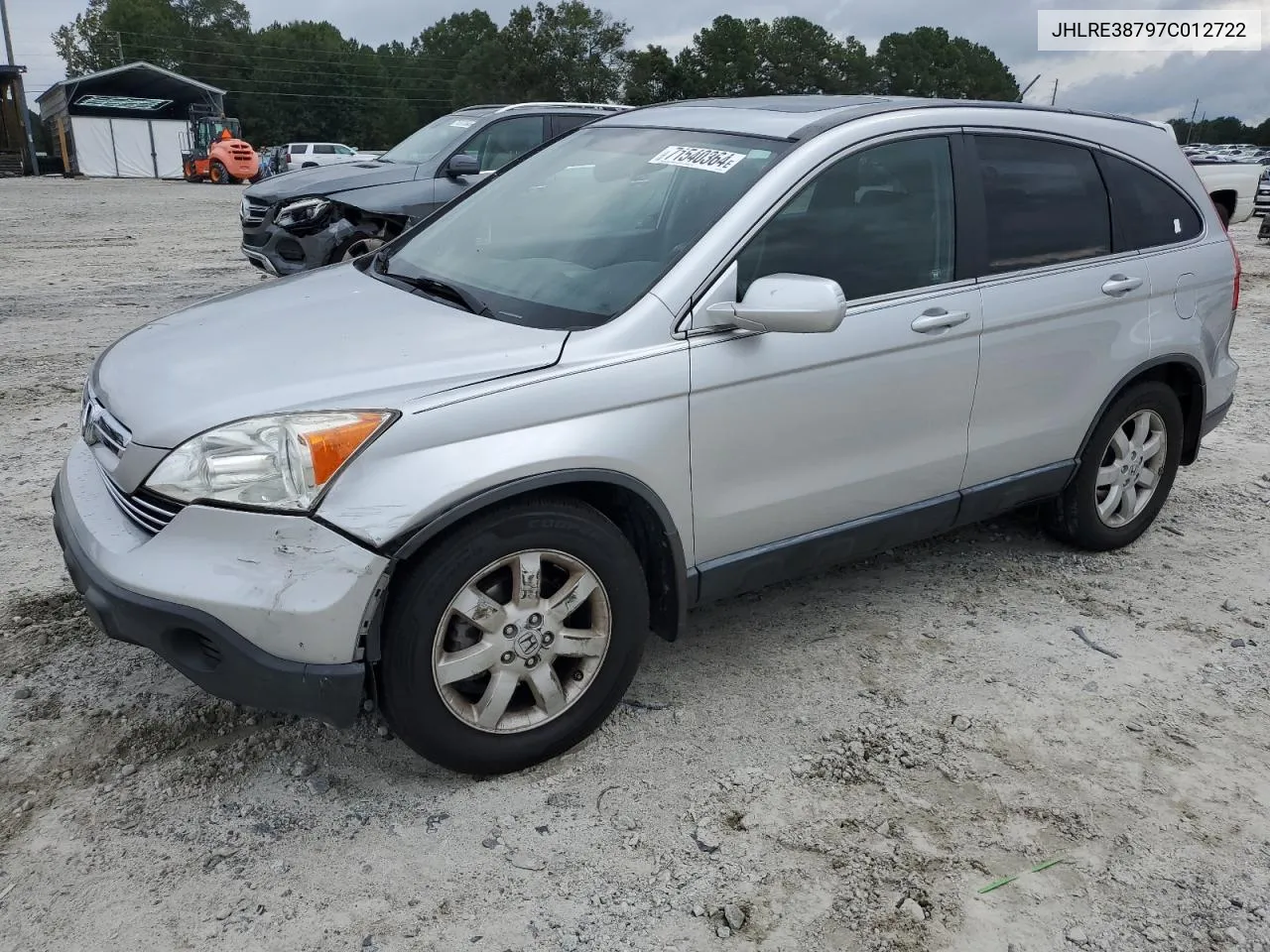 2007 Honda Cr-V Exl VIN: JHLRE38797C012722 Lot: 71540364