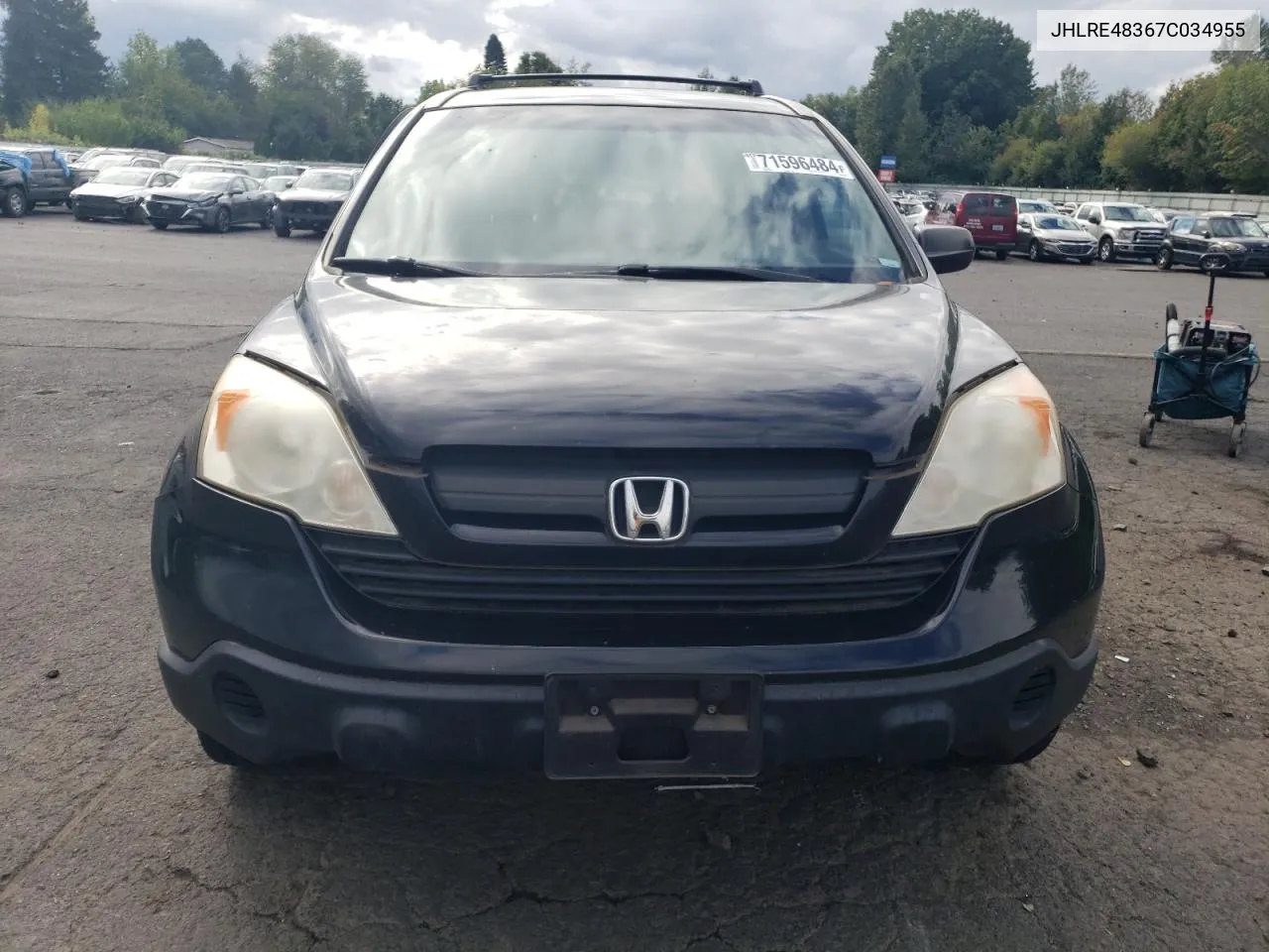 2007 Honda Cr-V Lx VIN: JHLRE48367C034955 Lot: 71596484