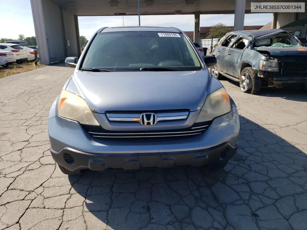 2007 Honda Cr-V Ex VIN: JHLRE38557C001344 Lot: 71660194