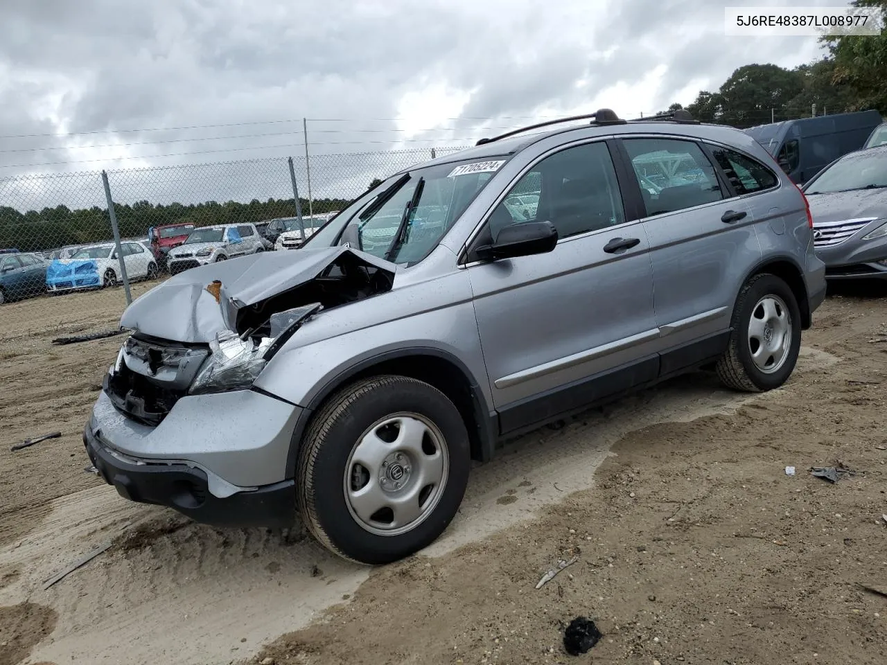 2007 Honda Cr-V Lx VIN: 5J6RE48387L008977 Lot: 71705224