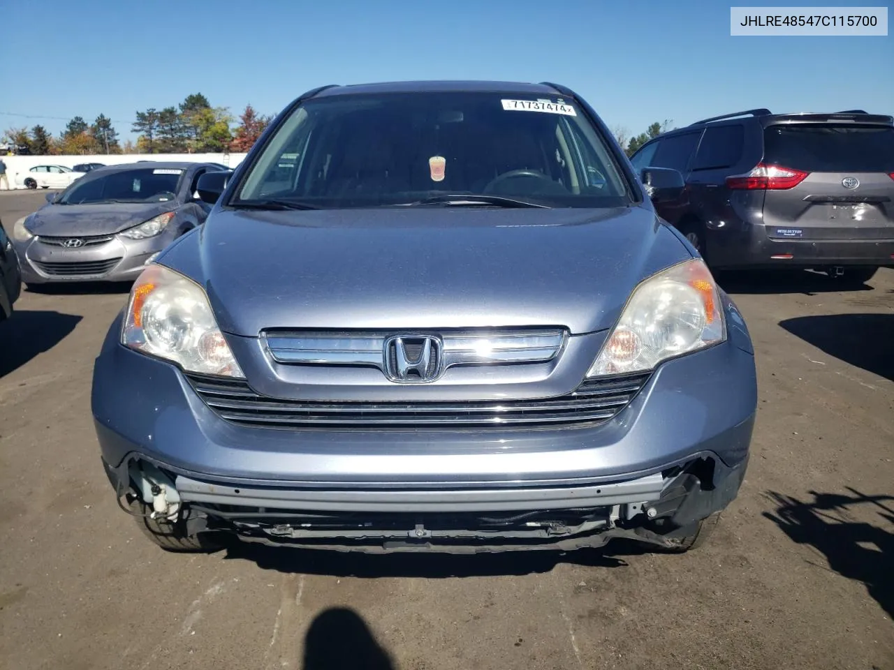 2007 Honda Cr-V Ex VIN: JHLRE48547C115700 Lot: 71737474