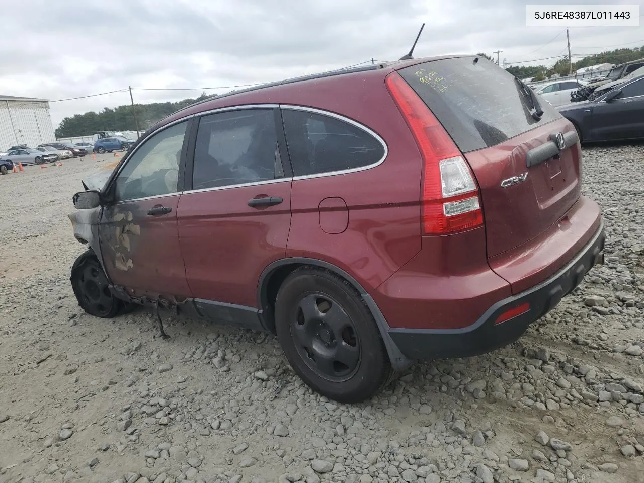 2007 Honda Cr-V Lx VIN: 5J6RE48387L011443 Lot: 71789094