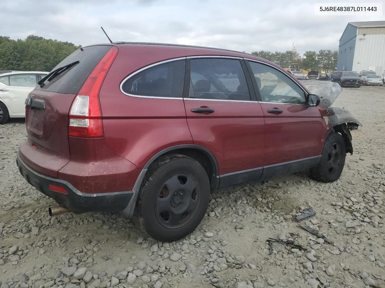 2007 Honda Cr-V Lx VIN: 5J6RE48387L011443 Lot: 71789094