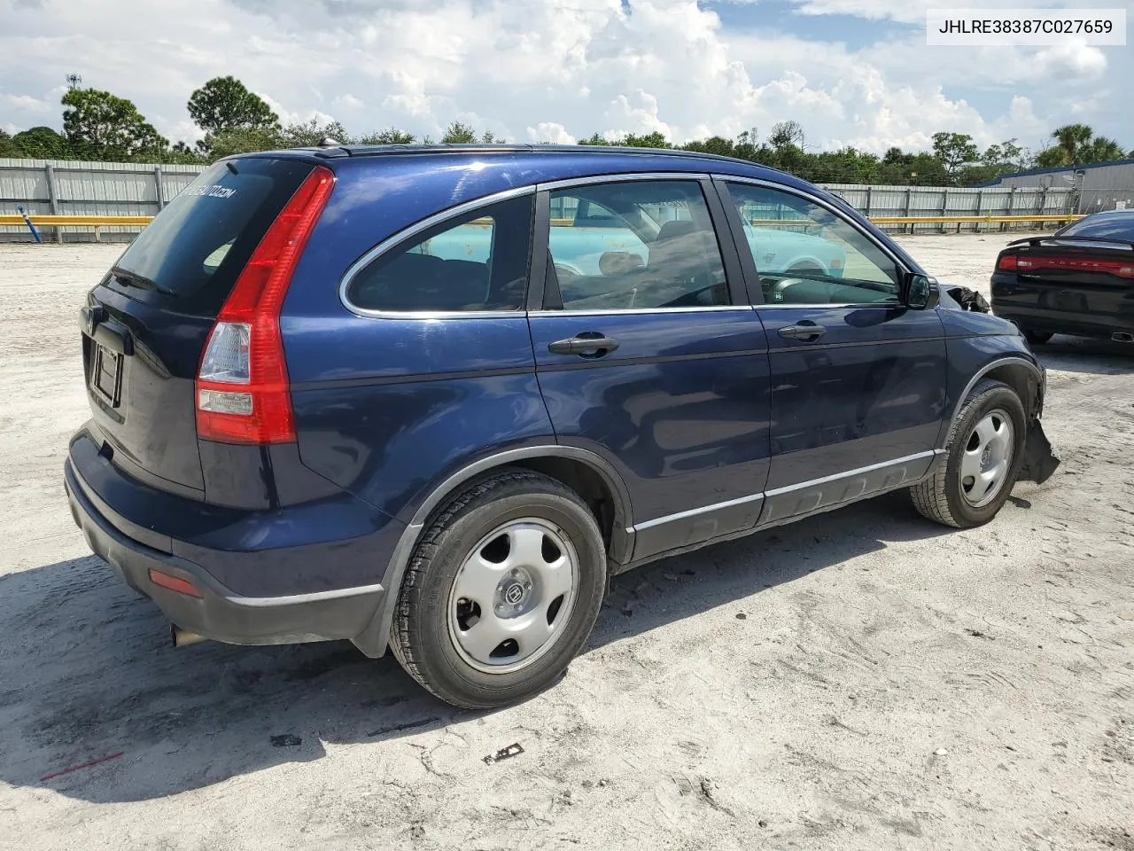 2007 Honda Cr-V Lx VIN: JHLRE38387C027659 Lot: 72231654