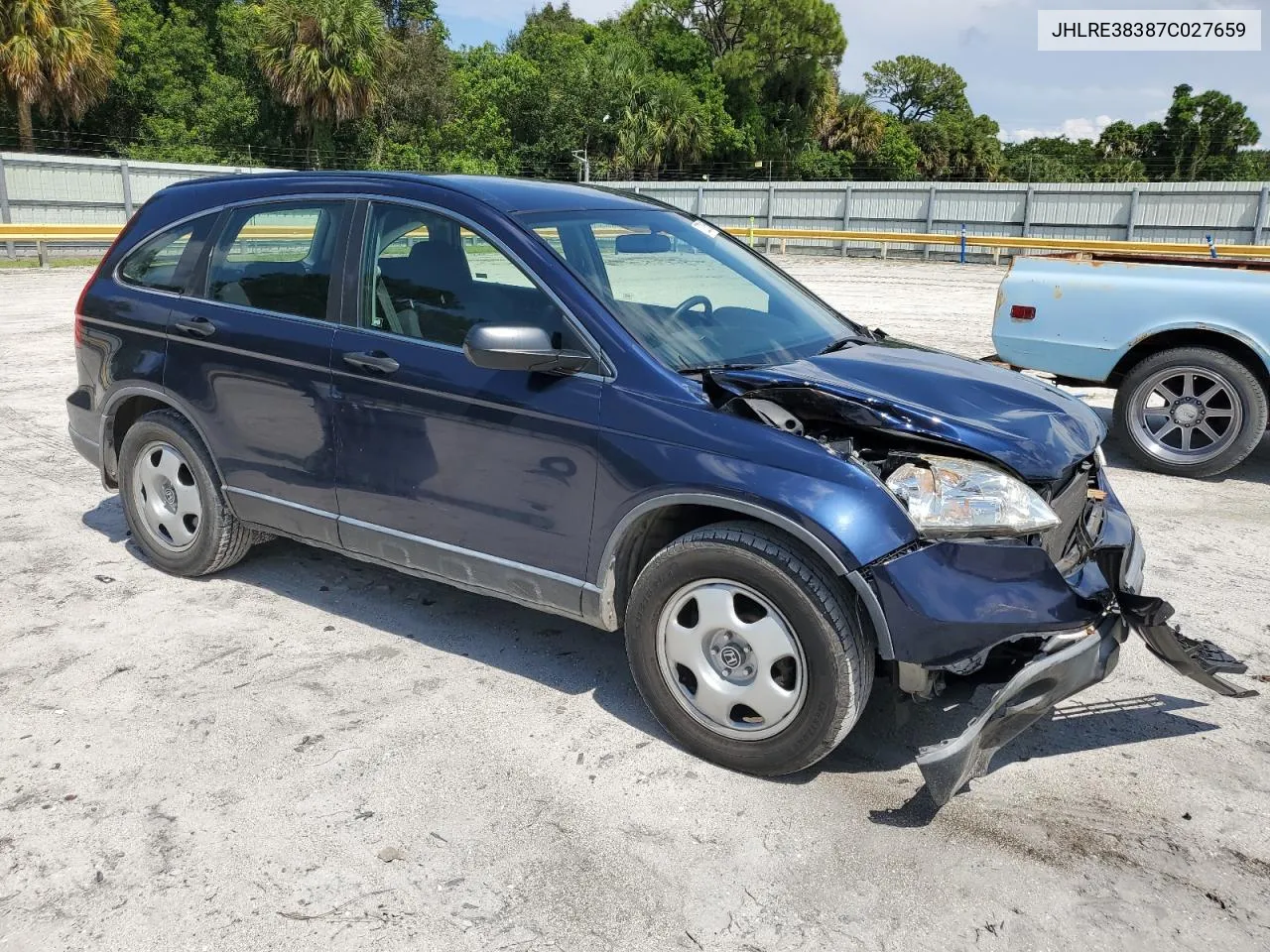 2007 Honda Cr-V Lx VIN: JHLRE38387C027659 Lot: 72231654