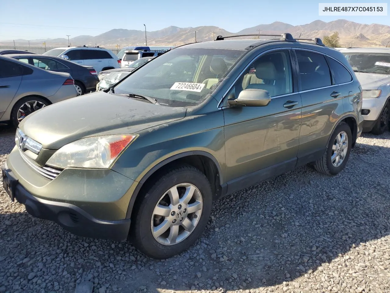 2007 Honda Cr-V Exl VIN: JHLRE487X7C045153 Lot: 72246604