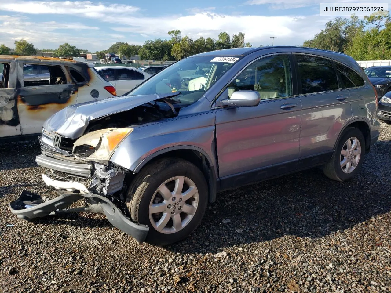 2007 Honda Cr-V Exl VIN: JHLRE38797C063279 Lot: 72264454