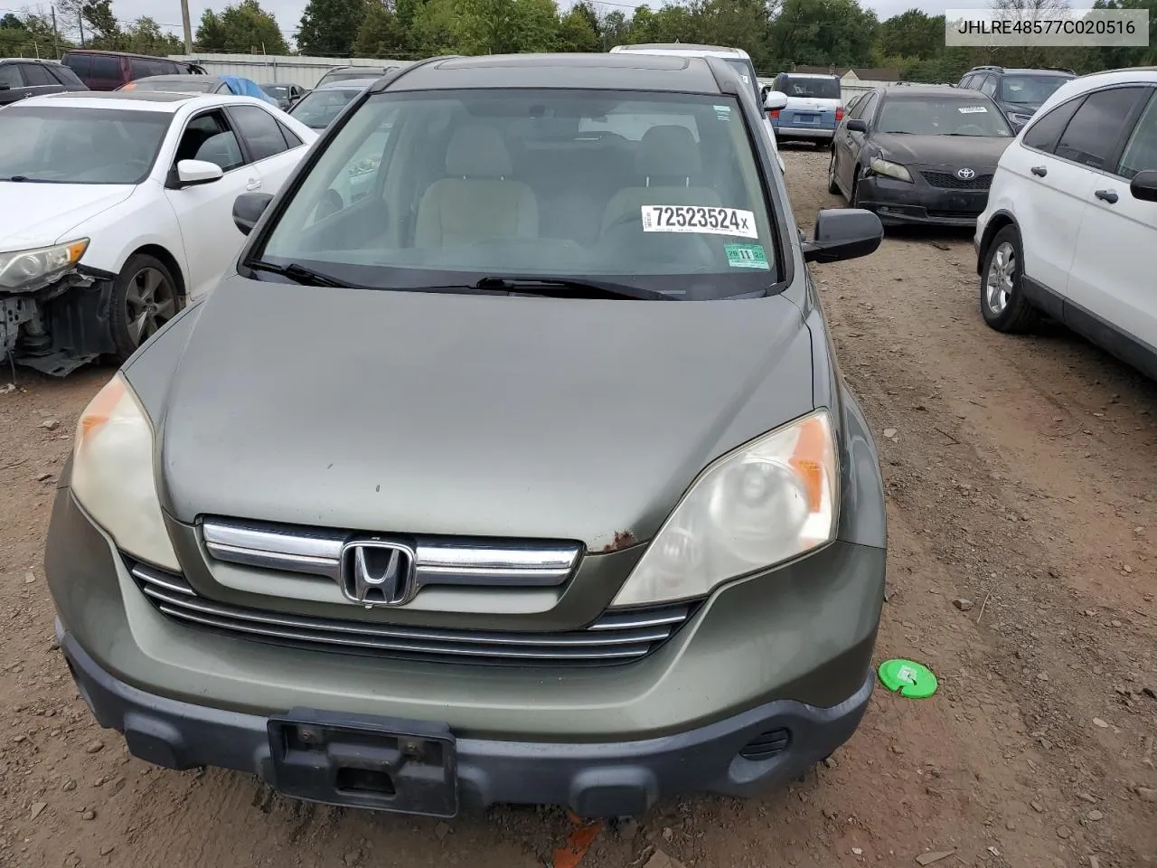 2007 Honda Cr-V Ex VIN: JHLRE48577C020516 Lot: 72523524