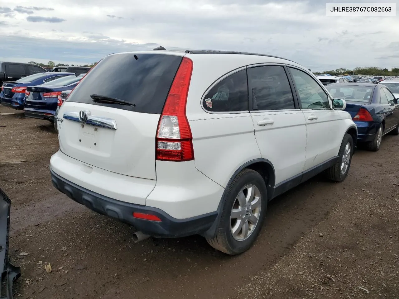 2007 Honda Cr-V Exl VIN: JHLRE38767C082663 Lot: 72658034