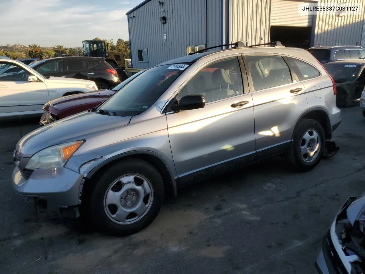 2007 Honda Cr-V Lx VIN: JHLRE38337C081127 Lot: 72706304