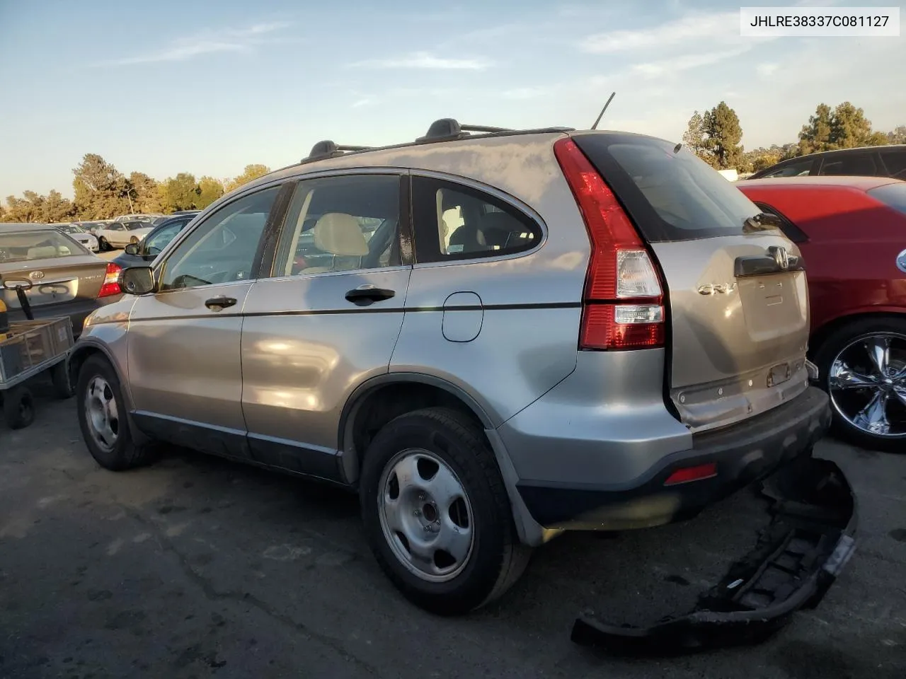 2007 Honda Cr-V Lx VIN: JHLRE38337C081127 Lot: 72706304