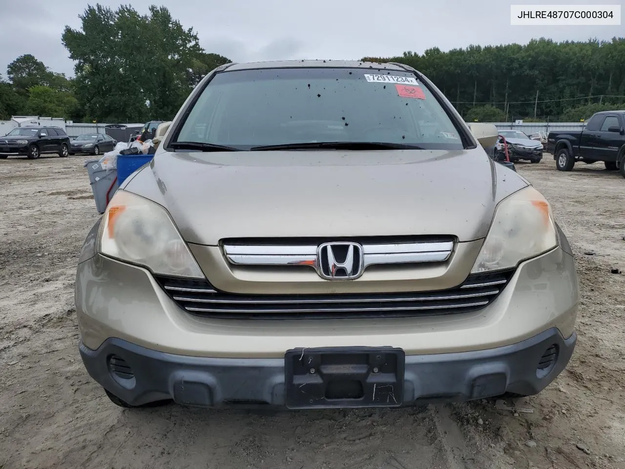 2007 Honda Cr-V Exl VIN: JHLRE48707C000304 Lot: 72911234