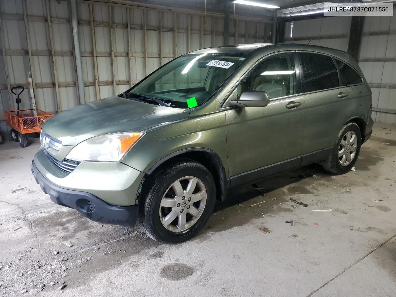 2007 Honda Cr-V Exl VIN: JHLRE48787C071556 Lot: 72916794