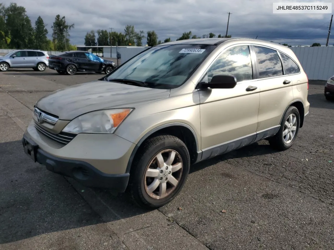 2007 Honda Cr-V Ex VIN: JHLRE48537C115249 Lot: 72990634