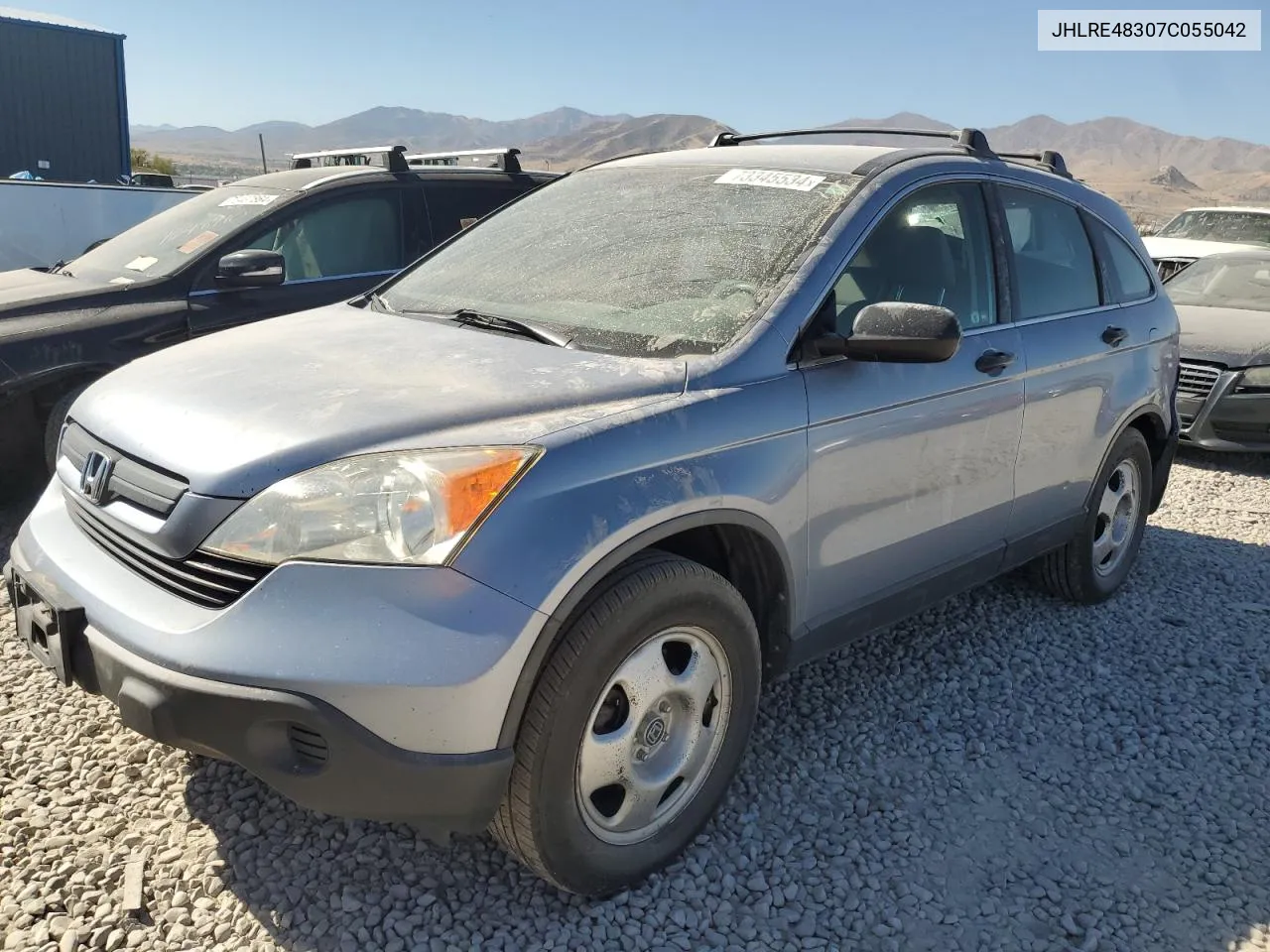 2007 Honda Cr-V Lx VIN: JHLRE48307C055042 Lot: 73345534