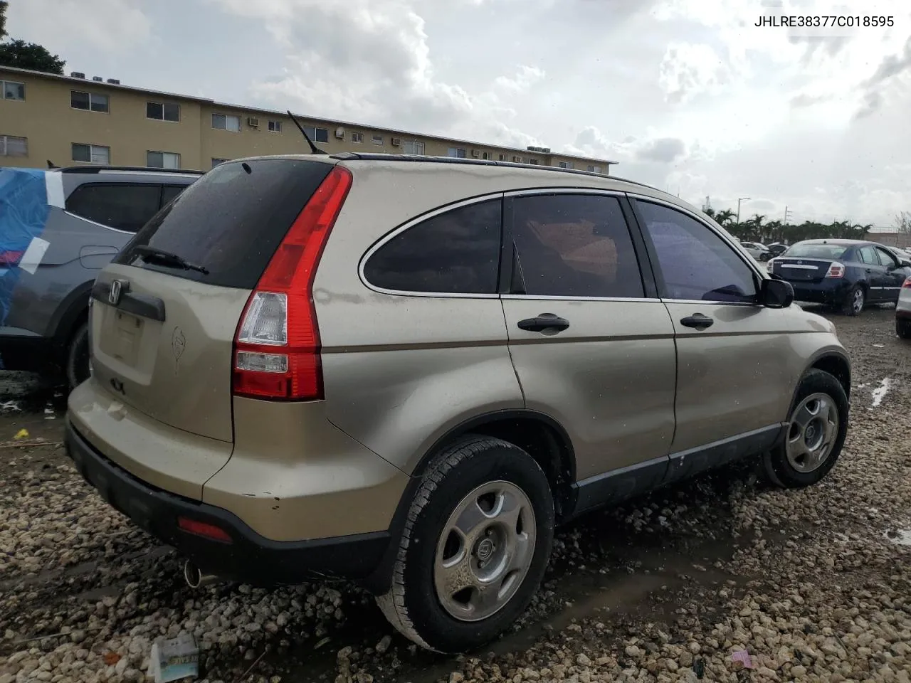 2007 Honda Cr-V Lx VIN: JHLRE38377C018595 Lot: 73481574