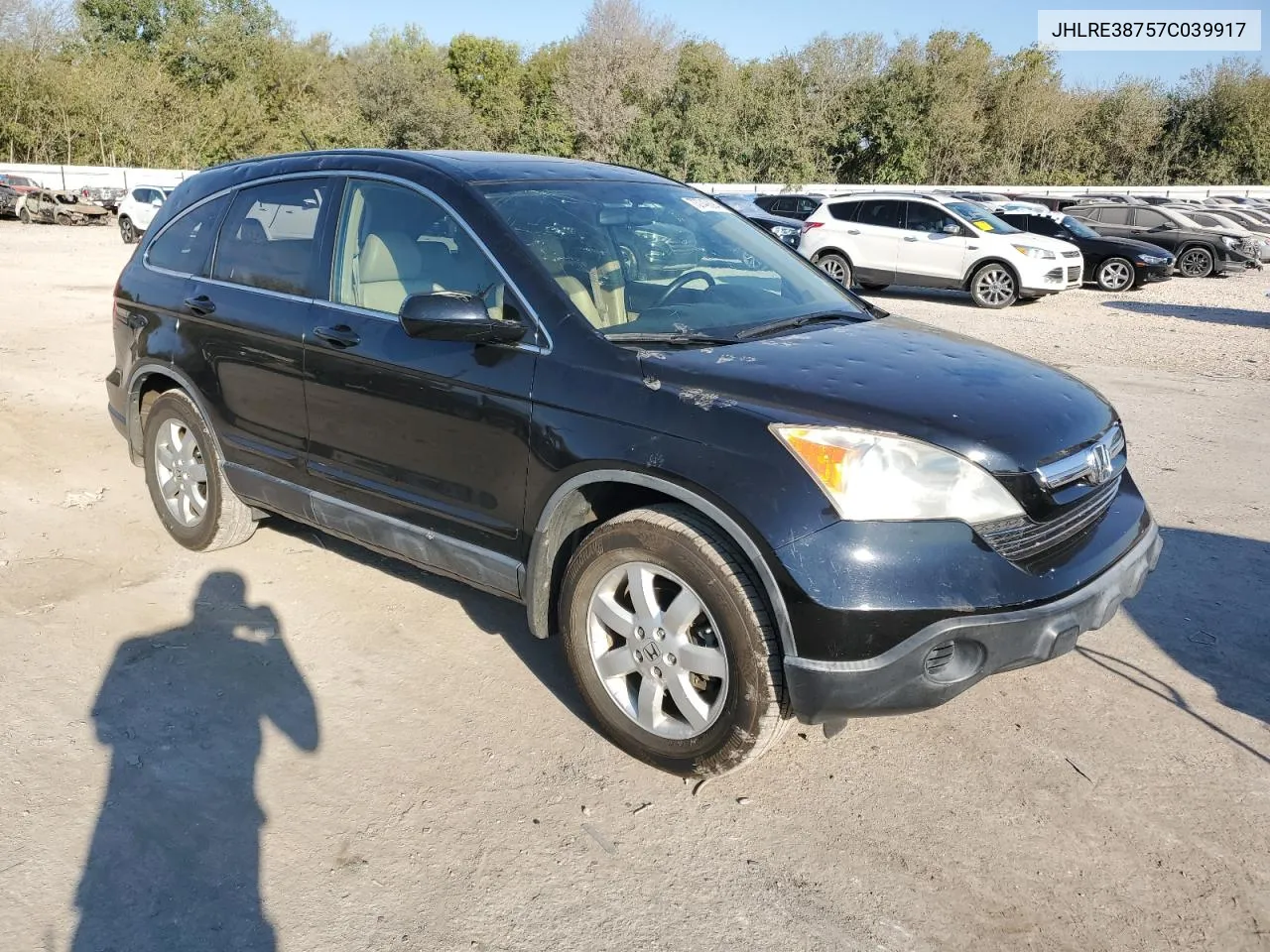 2007 Honda Cr-V Exl VIN: JHLRE38757C039917 Lot: 73749394