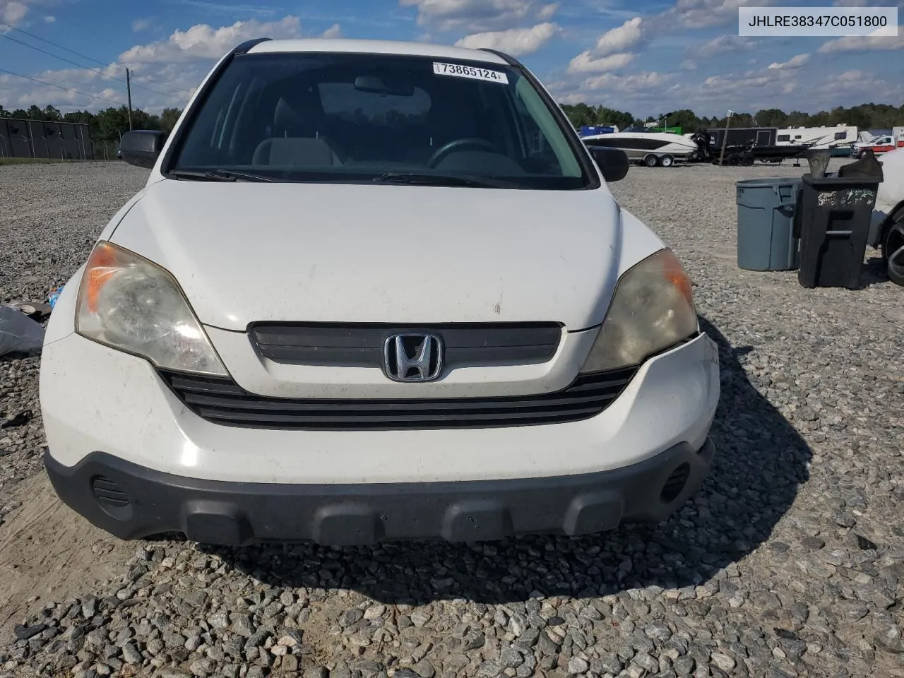 2007 Honda Cr-V Lx VIN: JHLRE38347C051800 Lot: 73865124