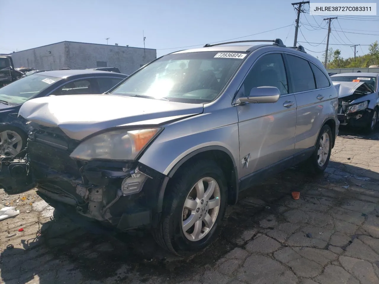 2007 Honda Cr-V Exl VIN: JHLRE38727C083311 Lot: 73936824