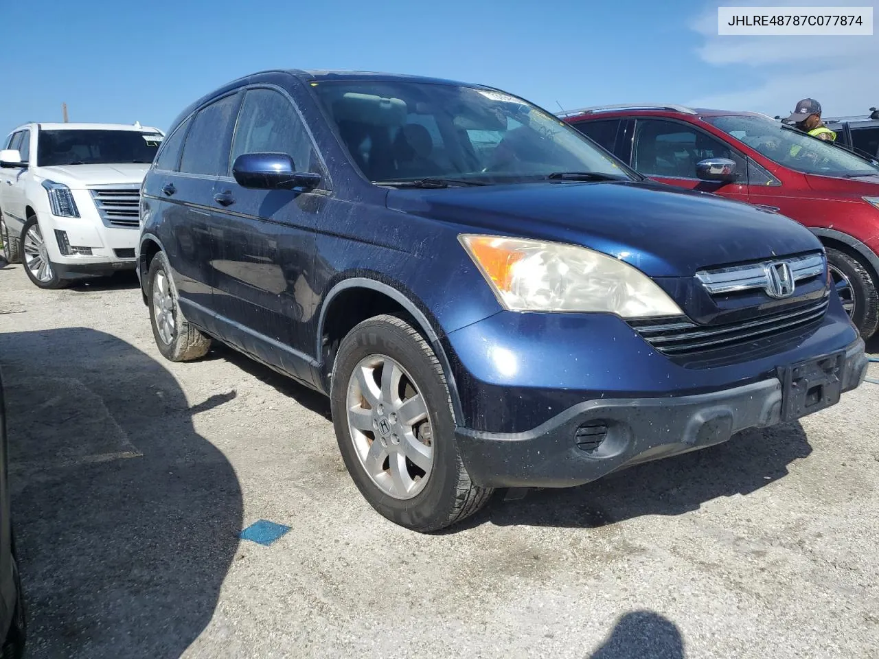 2007 Honda Cr-V Exl VIN: JHLRE48787C077874 Lot: 73994594