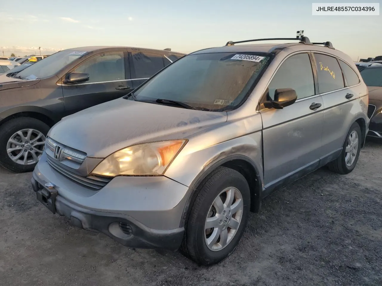 2007 Honda Cr-V Ex VIN: JHLRE48557C034396 Lot: 74205894