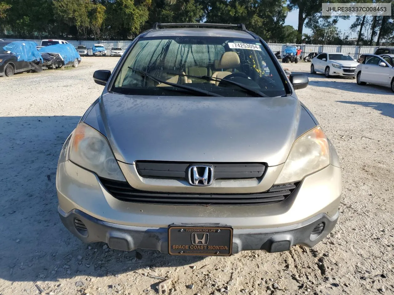 2007 Honda Cr-V Lx VIN: JHLRE38337C008453 Lot: 74253094