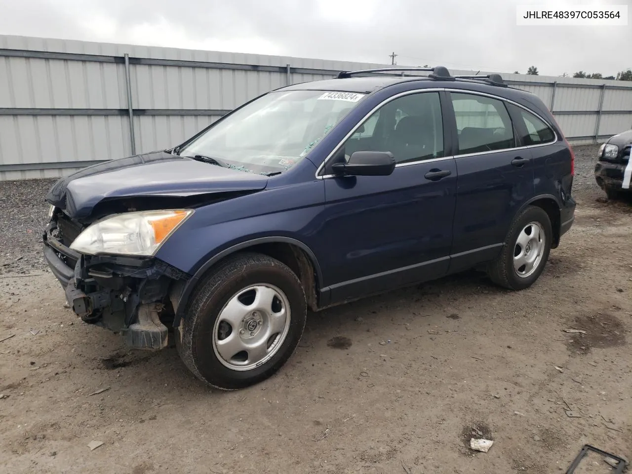 2007 Honda Cr-V Lx VIN: JHLRE48397C053564 Lot: 74336824