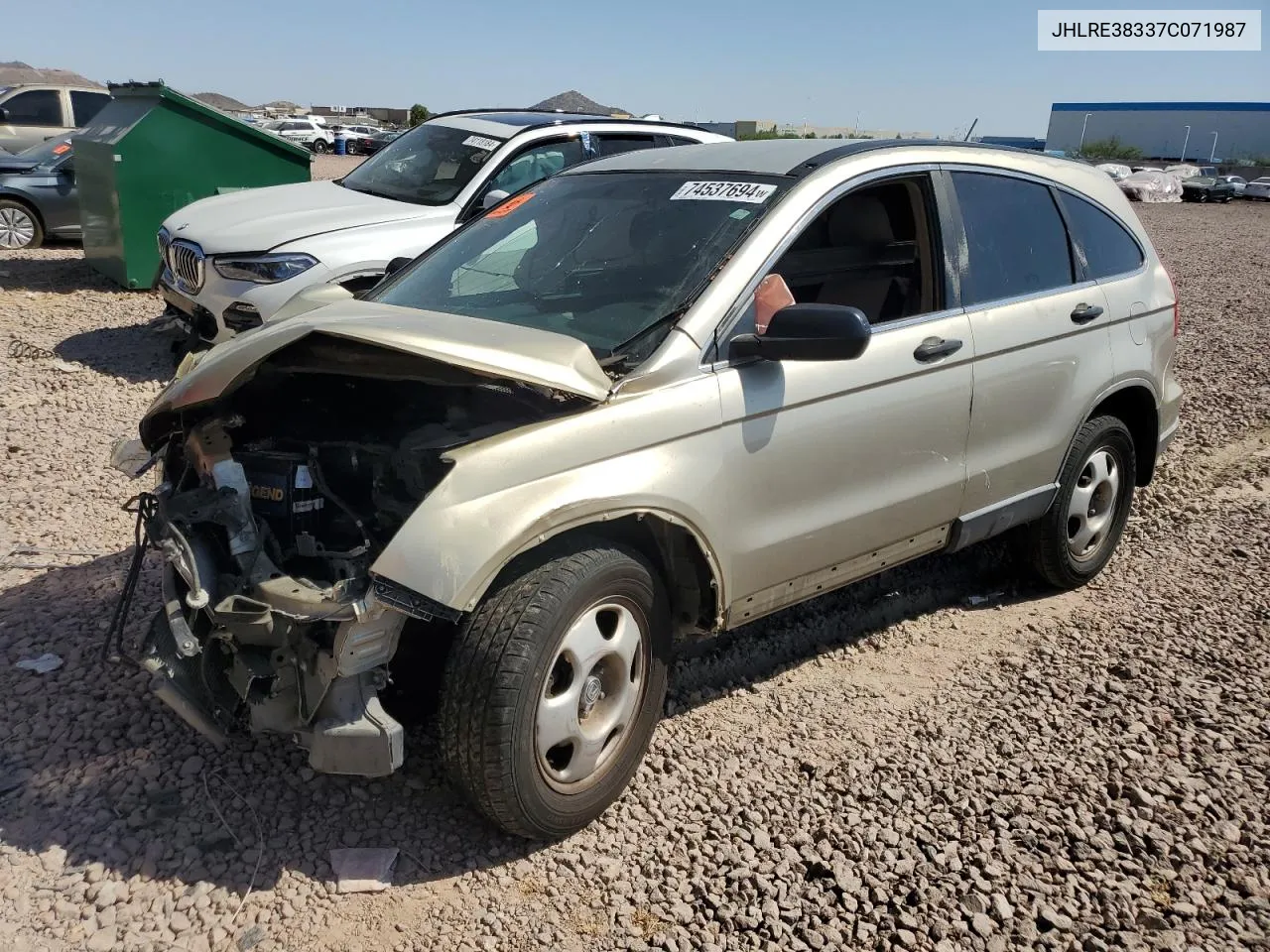 JHLRE38337C071987 2007 Honda Cr-V Lx