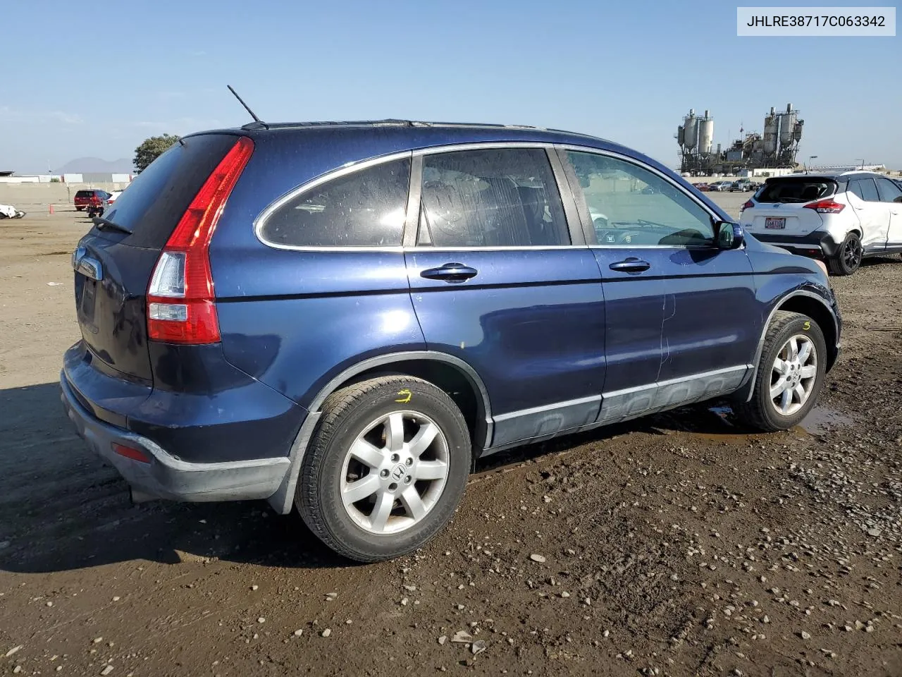 2007 Honda Cr-V Exl VIN: JHLRE38717C063342 Lot: 74739094