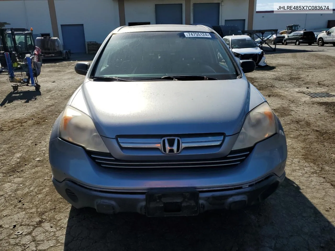 2007 Honda Cr-V Ex VIN: JHLRE485X7C083674 Lot: 74755124