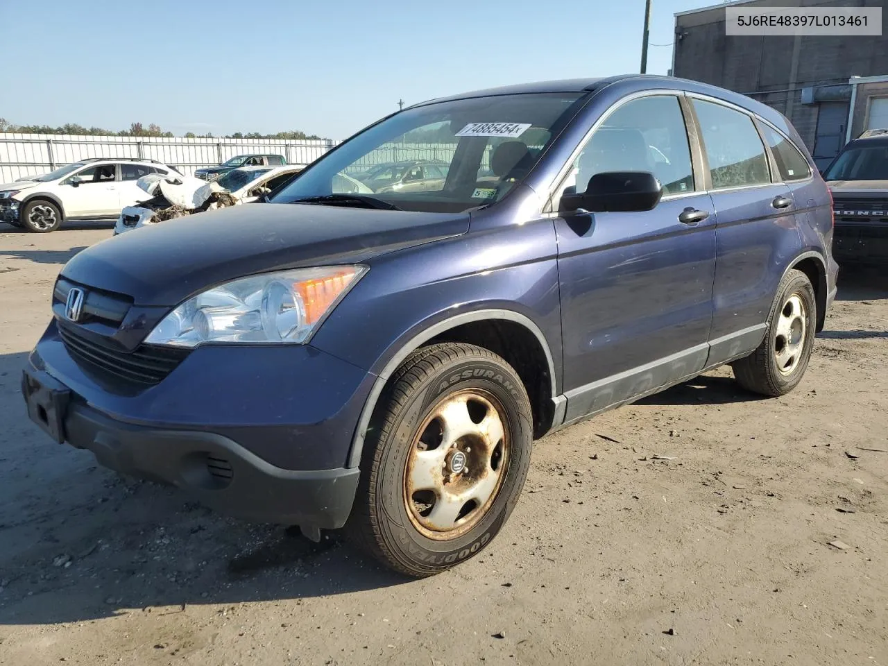 2007 Honda Cr-V Lx VIN: 5J6RE48397L013461 Lot: 74885454