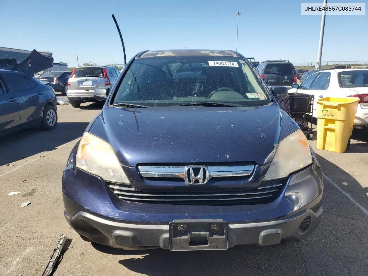 2007 Honda Cr-V Ex VIN: JHLRE48557C083744 Lot: 74903774