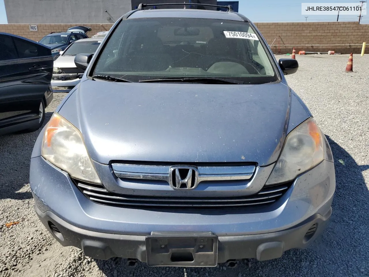 2007 Honda Cr-V Ex VIN: JHLRE38547C061101 Lot: 75010094