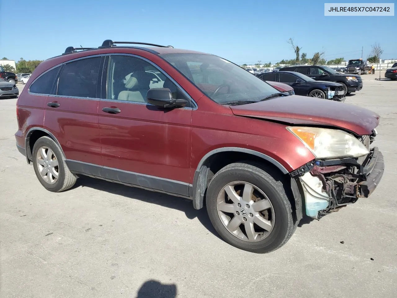 2007 Honda Cr-V Ex VIN: JHLRE485X7C047242 Lot: 75032304