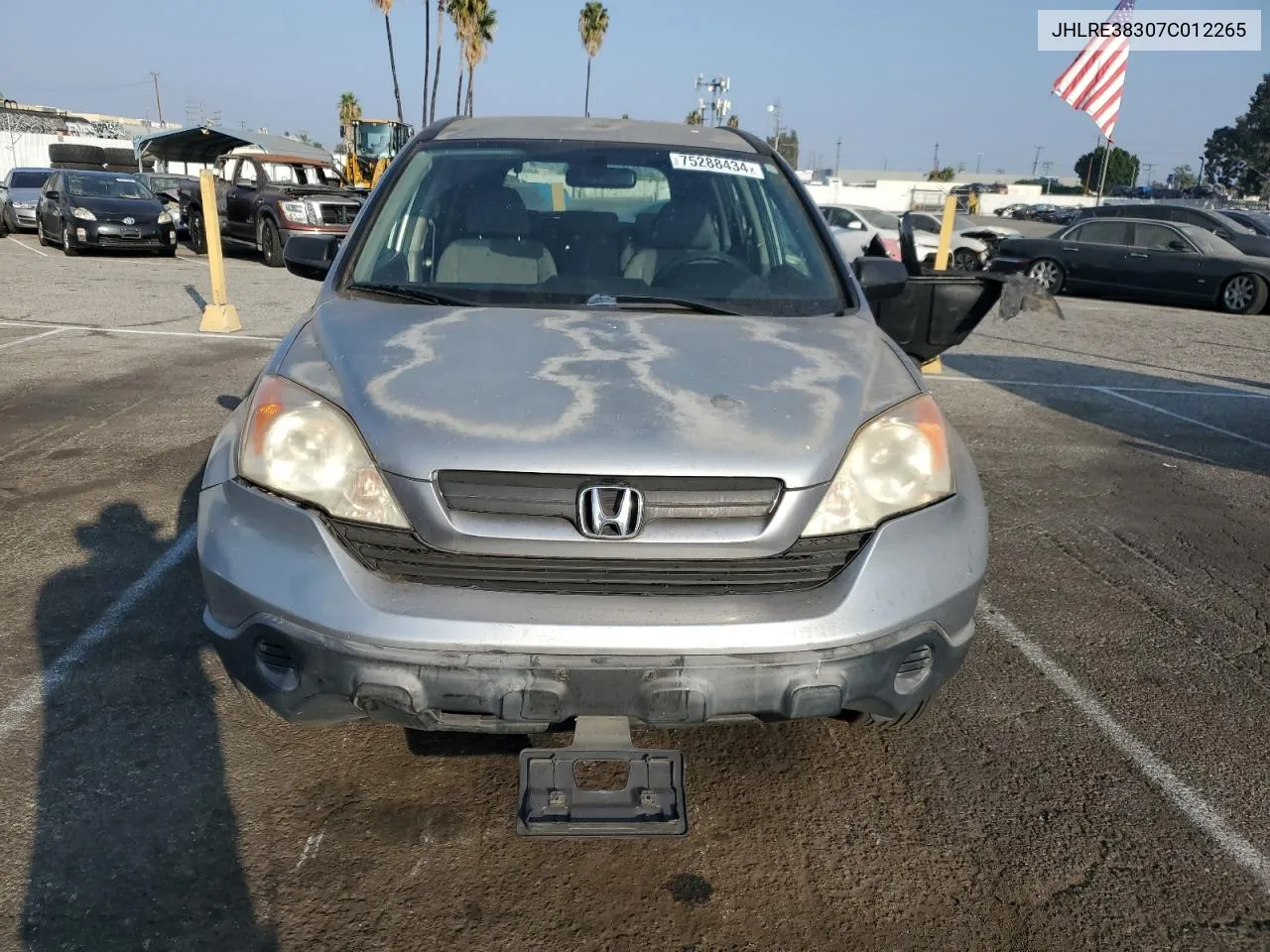 2007 Honda Cr-V Lx VIN: JHLRE38307C012265 Lot: 75288434