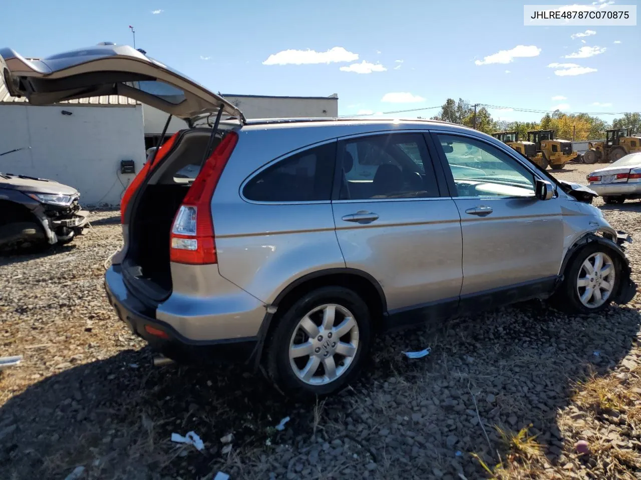 2007 Honda Cr-V Exl VIN: JHLRE48787C070875 Lot: 75347854