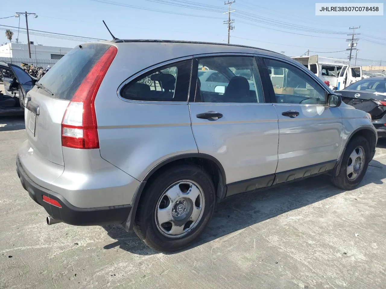 2007 Honda Cr-V Lx VIN: JHLRE38307C078458 Lot: 75603074