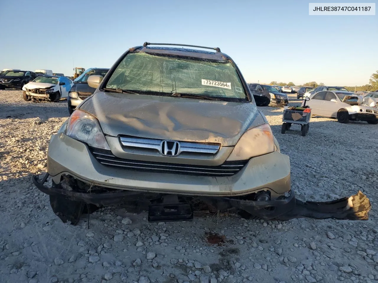 2007 Honda Cr-V Exl VIN: JHLRE38747C041187 Lot: 75723564