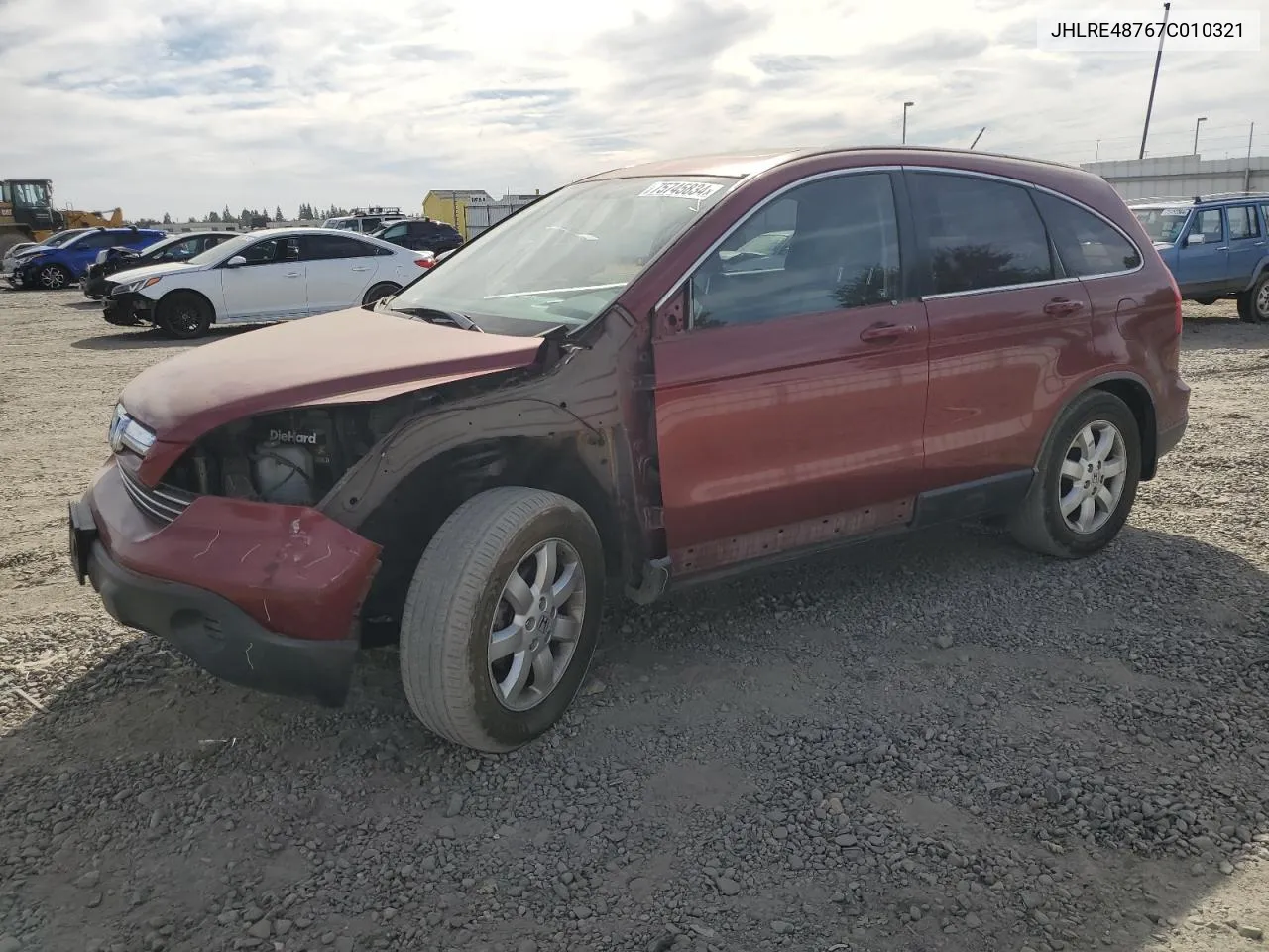 2007 Honda Cr-V Exl VIN: JHLRE48767C010321 Lot: 75745834