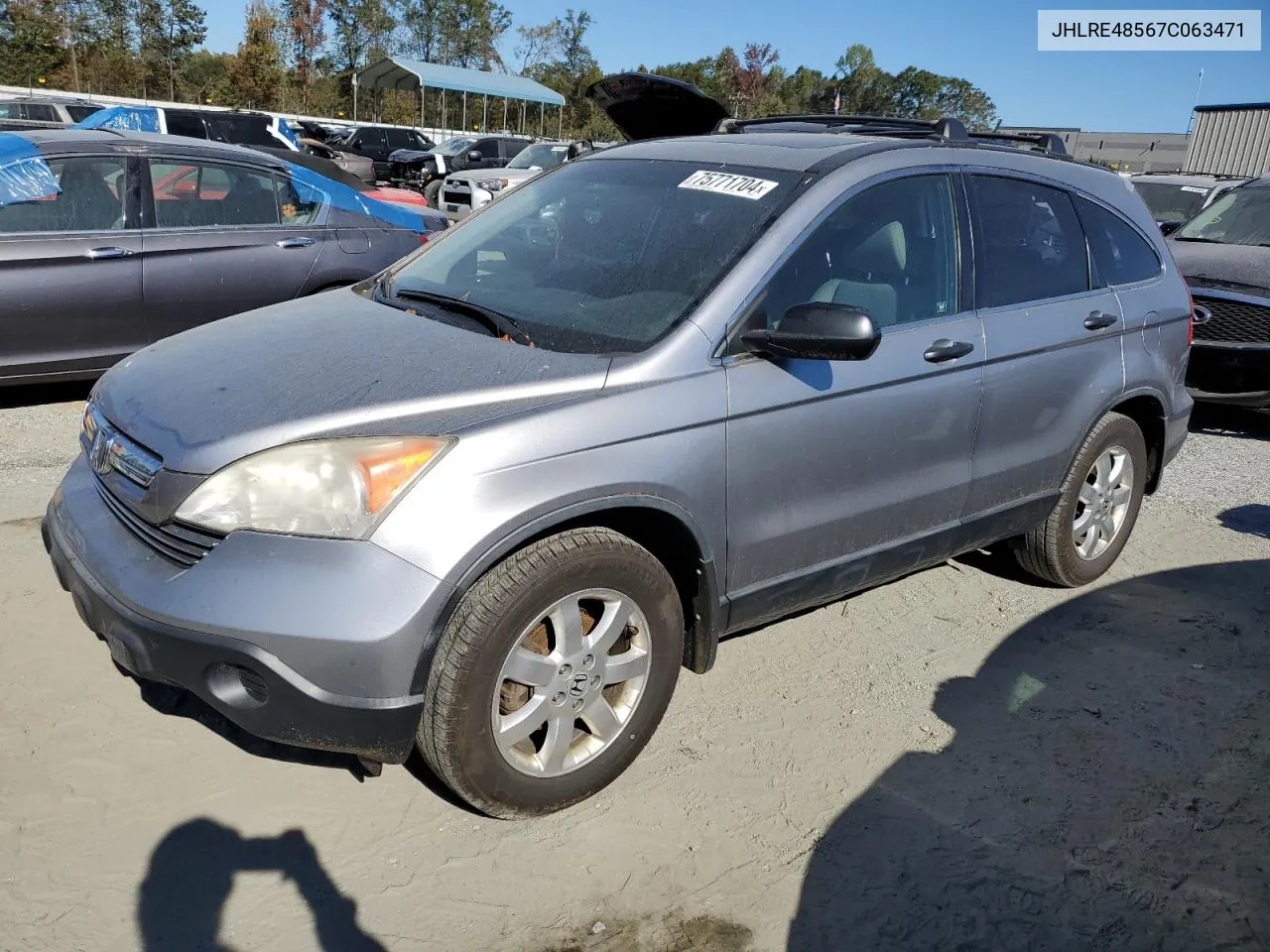 2007 Honda Cr-V Ex VIN: JHLRE48567C063471 Lot: 75771704