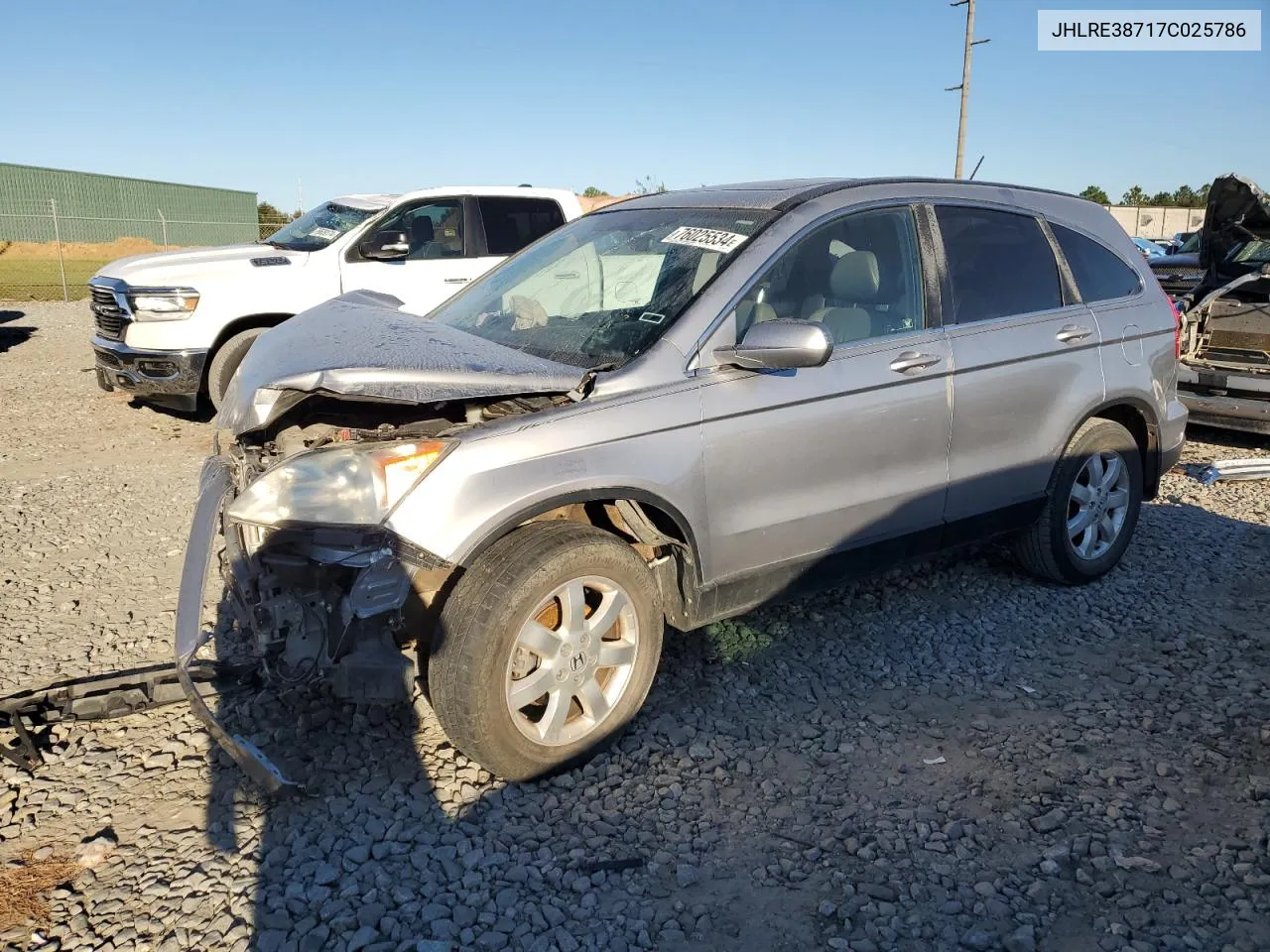 2007 Honda Cr-V Exl VIN: JHLRE38717C025786 Lot: 76025534