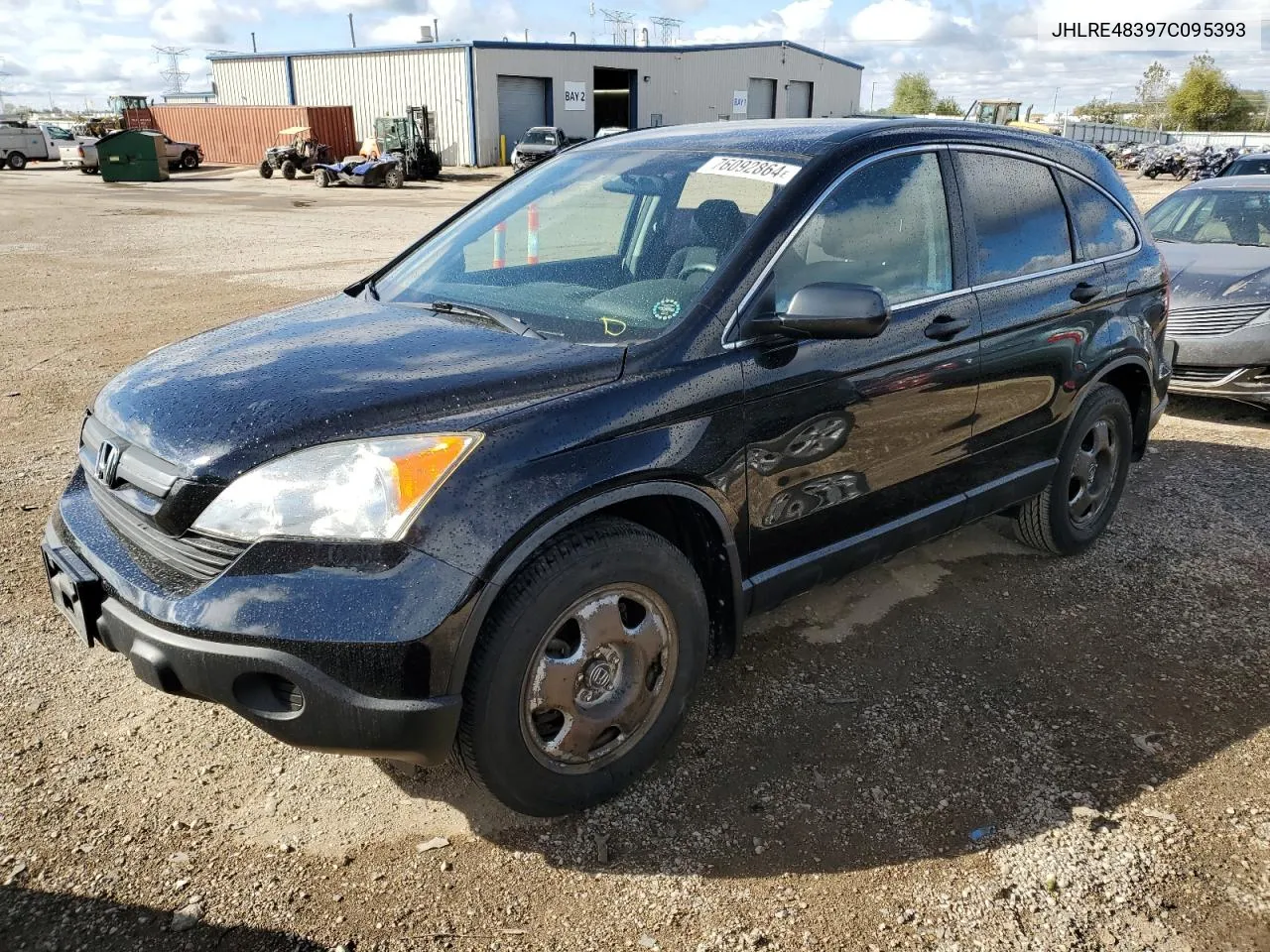 2007 Honda Cr-V Lx VIN: JHLRE48397C095393 Lot: 76092864