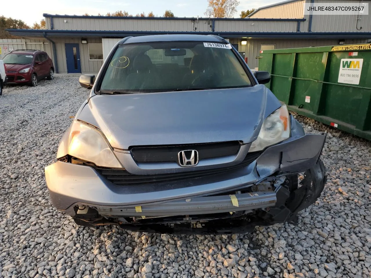 2007 Honda Cr-V Lx VIN: JHLRE48347C095267 Lot: 76138974