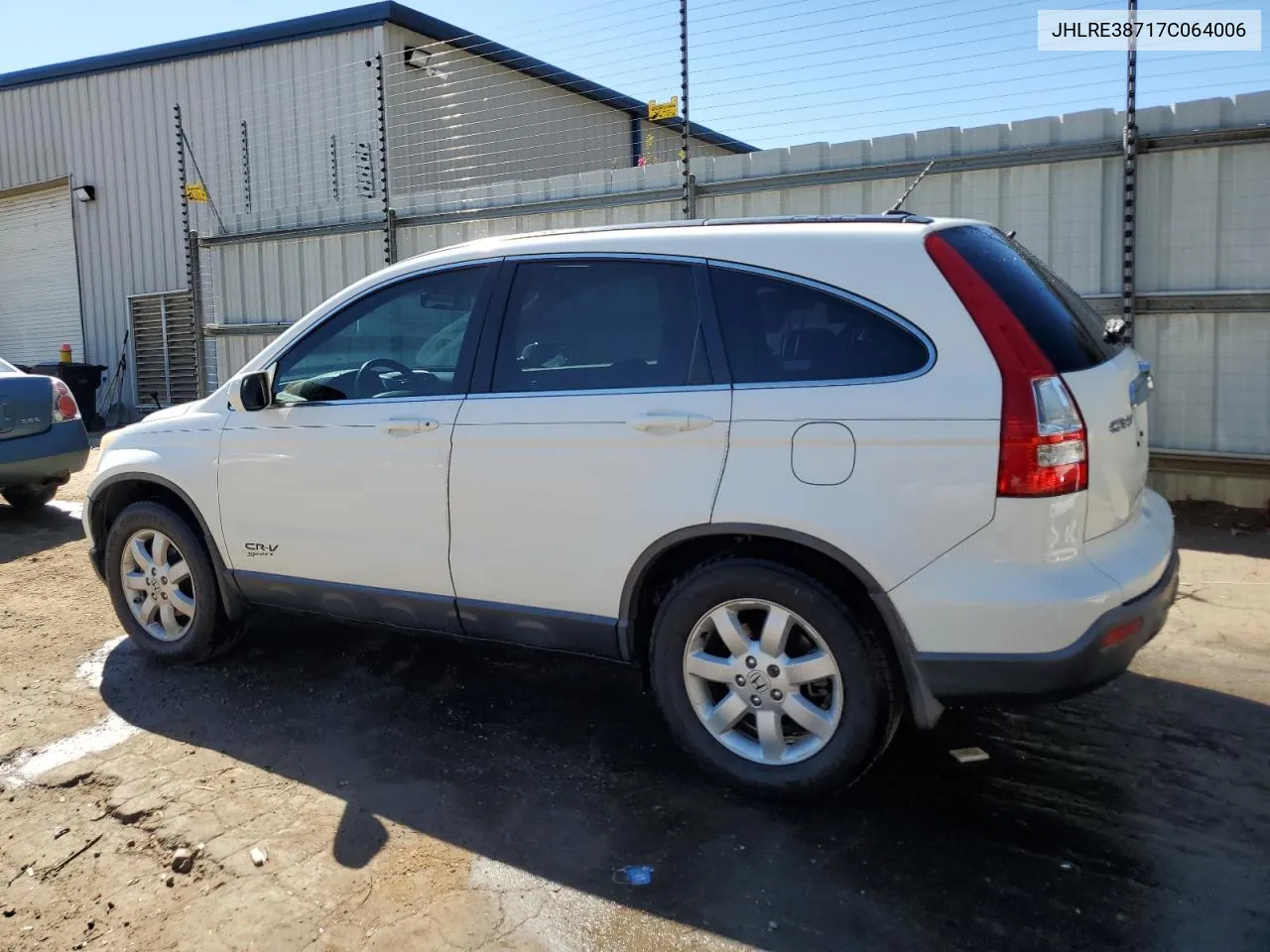 2007 Honda Cr-V Exl VIN: JHLRE38717C064006 Lot: 76466144