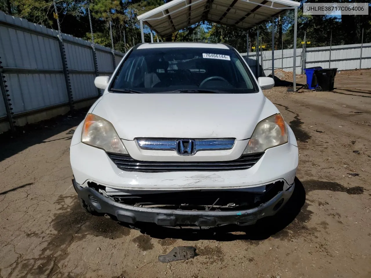 2007 Honda Cr-V Exl VIN: JHLRE38717C064006 Lot: 76466144