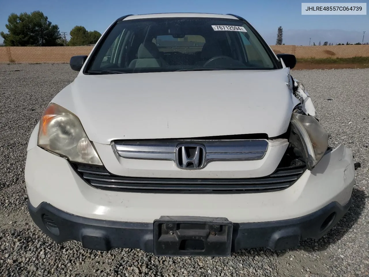 2007 Honda Cr-V Ex VIN: JHLRE48557C064739 Lot: 76712594