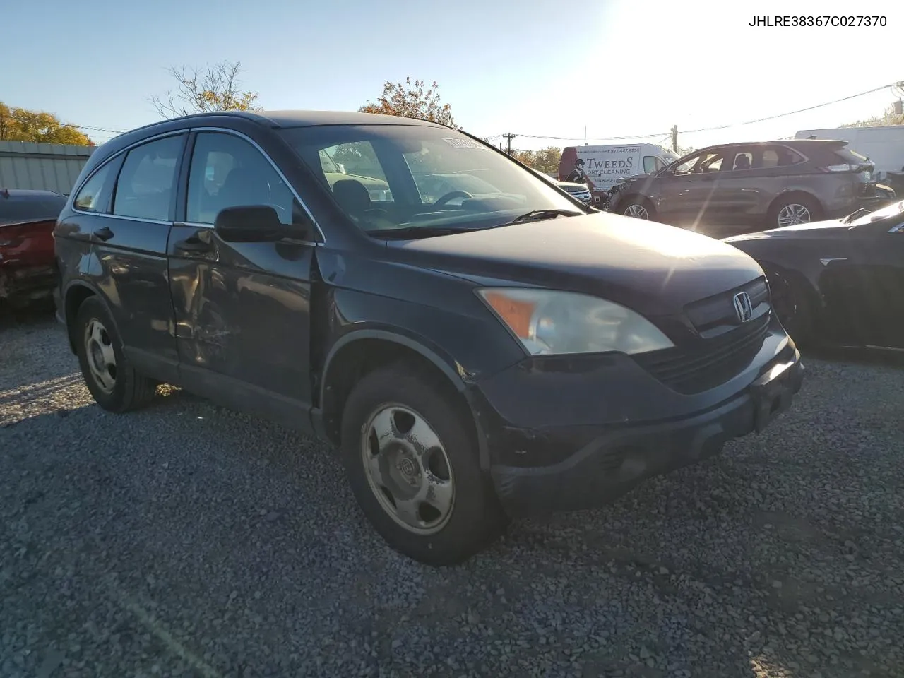 2007 Honda Cr-V Lx VIN: JHLRE38367C027370 Lot: 77016134