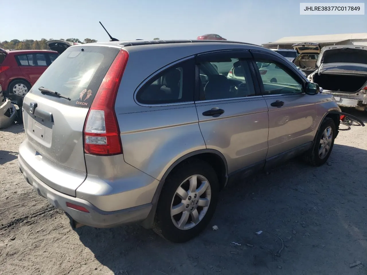 2007 Honda Cr-V Lx VIN: JHLRE38377C017849 Lot: 77143474