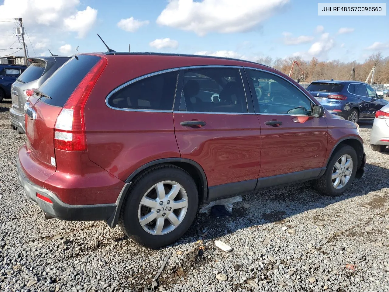 2007 Honda Cr-V Ex VIN: JHLRE48557C096560 Lot: 77281514